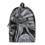 Monochrome Native Indian Portrait Print Backpack