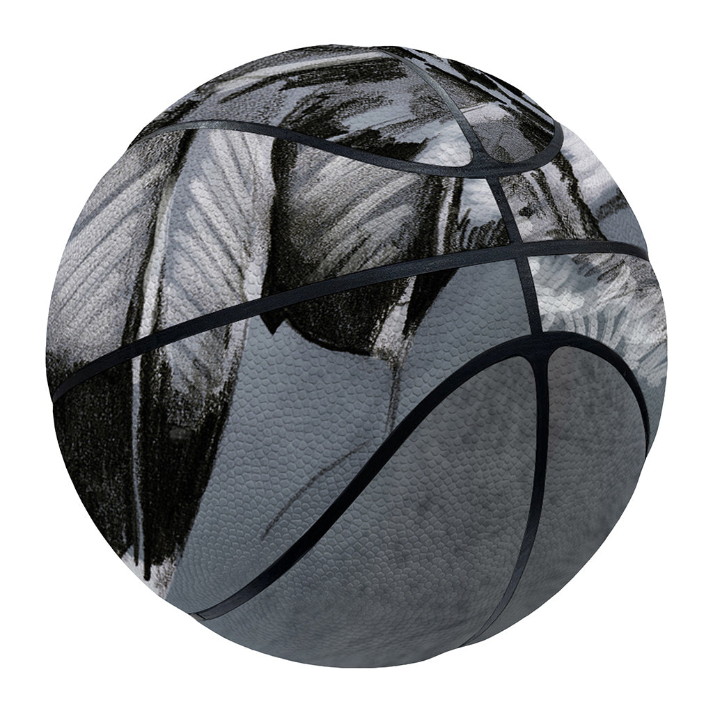 Monochrome Native Indian Portrait Print Basketball