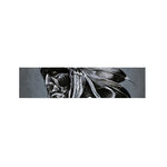 Monochrome Native Indian Portrait Print Bed Runner