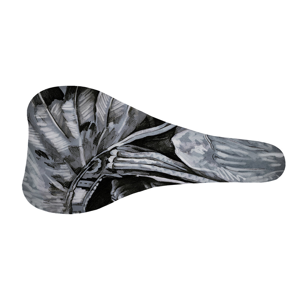 Monochrome Native Indian Portrait Print Bicycle Seat Cover