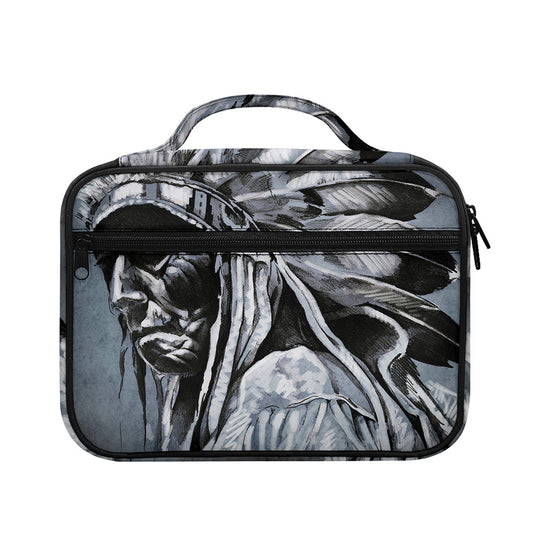 Monochrome Native Indian Portrait Print Briefcase Bible Bag