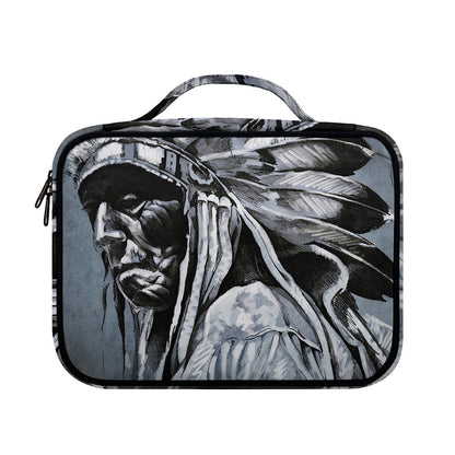 Monochrome Native Indian Portrait Print Briefcase Bible Bag