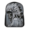 Monochrome Native Indian Portrait Print Casual Backpack