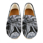 Monochrome Native Indian Portrait Print Casual Shoes