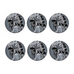 Monochrome Native Indian Portrait Print Coaster Set