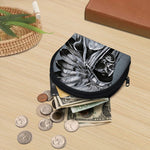Monochrome Native Indian Portrait Print Coin Purse