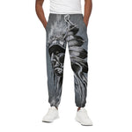 Monochrome Native Indian Portrait Print Cotton Pants