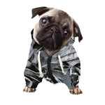 Monochrome Native Indian Portrait Print Dog Zip Up Hoodie