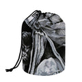 Monochrome Native Indian Portrait Print Drawstring Makeup Bag