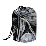 Monochrome Native Indian Portrait Print Drawstring Makeup Bag