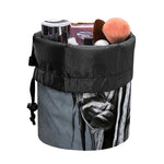 Monochrome Native Indian Portrait Print Drawstring Makeup Bag