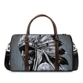 Monochrome Native Indian Portrait Print Duffel Bag