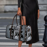 Monochrome Native Indian Portrait Print Duffle Bag