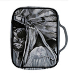 Monochrome Native Indian Portrait Print Front Pocket Bible Bag