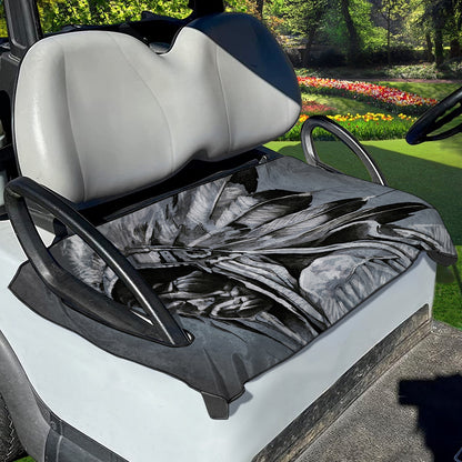 Monochrome Native Indian Portrait Print Golf Cart Seat Cover