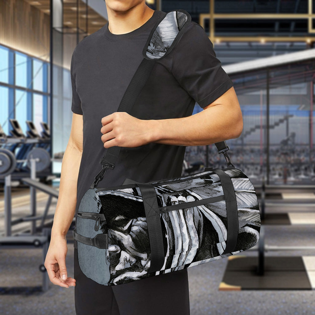 Monochrome Native Indian Portrait Print Gym Bag