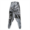 Monochrome Native Indian Portrait Print Hammer Pants