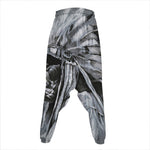 Monochrome Native Indian Portrait Print Hammer Pants
