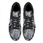 Monochrome Native Indian Portrait Print High Top Leather Sneakers