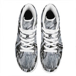 Monochrome Native Indian Portrait Print High Top Leather Sneakers