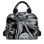 Monochrome Native Indian Portrait Print Insulated Lunch Bag