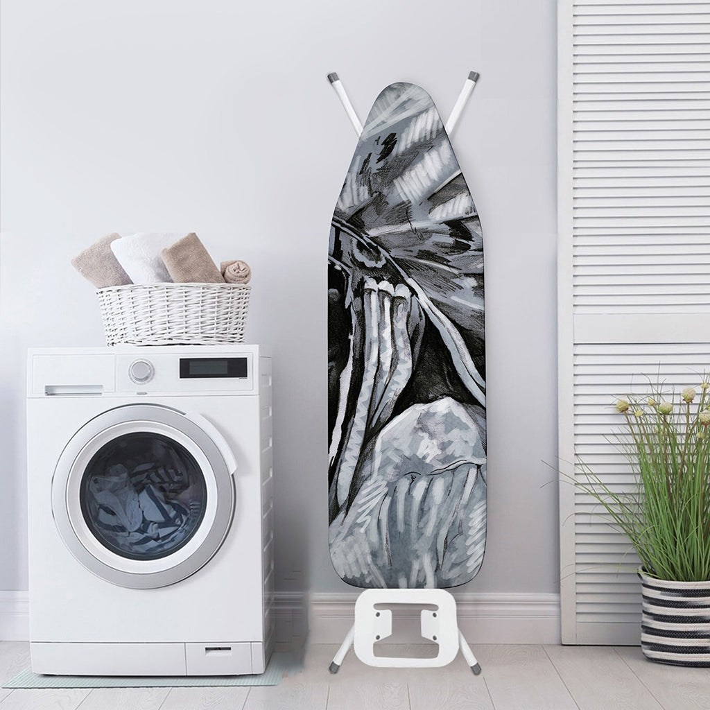 Monochrome Native Indian Portrait Print Ironing Board Cover