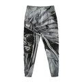 Monochrome Native Indian Portrait Print Jogger Pants
