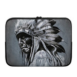 Monochrome Native Indian Portrait Print Laptop Sleeve
