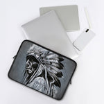 Monochrome Native Indian Portrait Print Laptop Sleeve