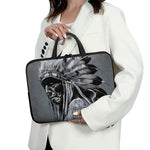 Monochrome Native Indian Portrait Print Laptop Sleeve With Handle