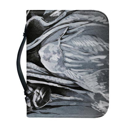 Monochrome Native Indian Portrait Print Leather Bible Cover