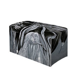 Monochrome Native Indian Portrait Print Leather Tissue Box Cover