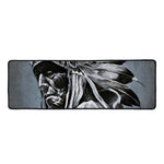 Monochrome Native Indian Portrait Print Long Kitchen Mat