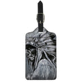 Monochrome Native Indian Portrait Print Luggage Tag
