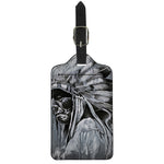 Monochrome Native Indian Portrait Print Luggage Tag