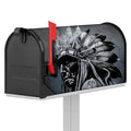 Monochrome Native Indian Portrait Print Mailbox Cover