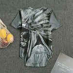 Monochrome Native Indian Portrait Print Men's Bodysuit