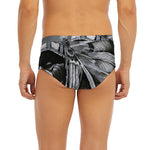 Monochrome Native Indian Portrait Print Men's Briefs