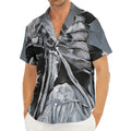 Monochrome Native Indian Portrait Print Men's Deep V-Neck Shirt