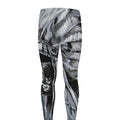 Monochrome Native Indian Portrait Print Men's Leggings