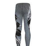 Monochrome Native Indian Portrait Print Men's leggings