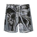 Monochrome Native Indian Portrait Print Men's Athletic Shorts