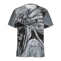 Monochrome Native Indian Portrait Print Men's Athletic T-Shirt