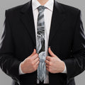 Monochrome Native Indian Portrait Print Necktie