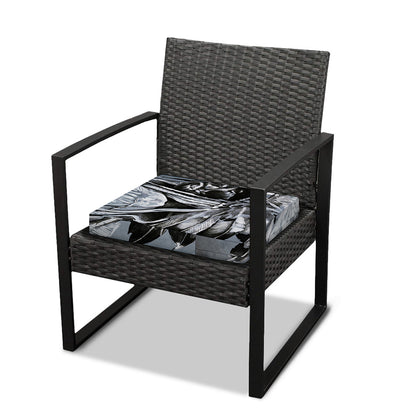 Monochrome Native Indian Portrait Print Outdoor Seat Cushion Cover