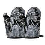 Monochrome Native Indian Portrait Print Oven Mitts