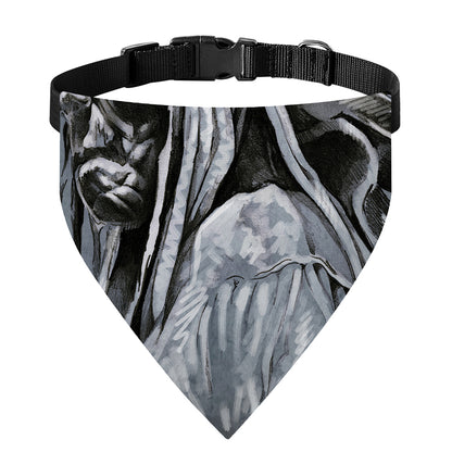 Monochrome Native Indian Portrait Print Over The Collar Dog Bandana