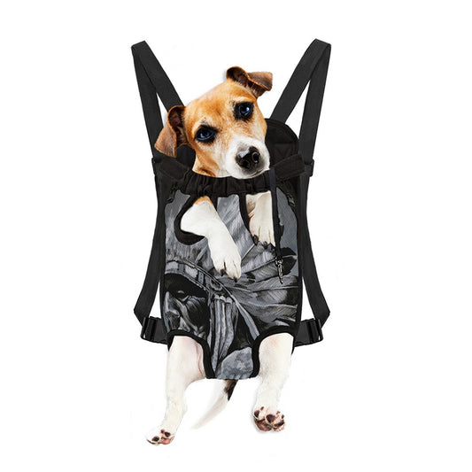 Monochrome Native Indian Portrait Print Pet Carrier Backpack