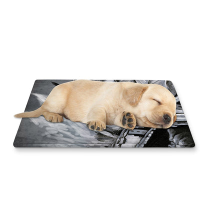 Monochrome Native Indian Portrait Print Pet Cooling Mat Cover
