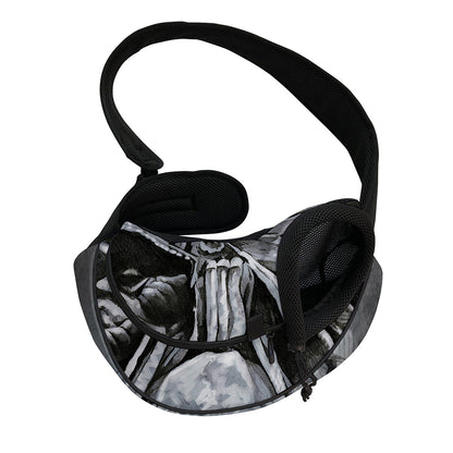 Monochrome Native Indian Portrait Print Pet Sling Carrier